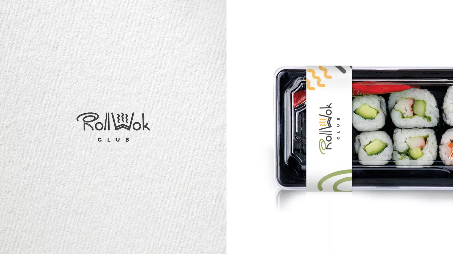 Разработка наклеек для суши-бара «Roll Wok Club» в Зеленокумске